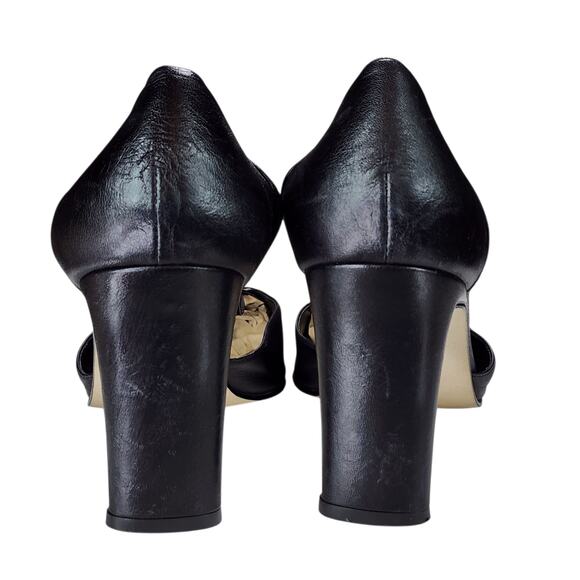 J Renee Pumps sz 13M Womens 6514 Heels Square Toe Black Leather 3.25" READ - Picture 6 of 12
